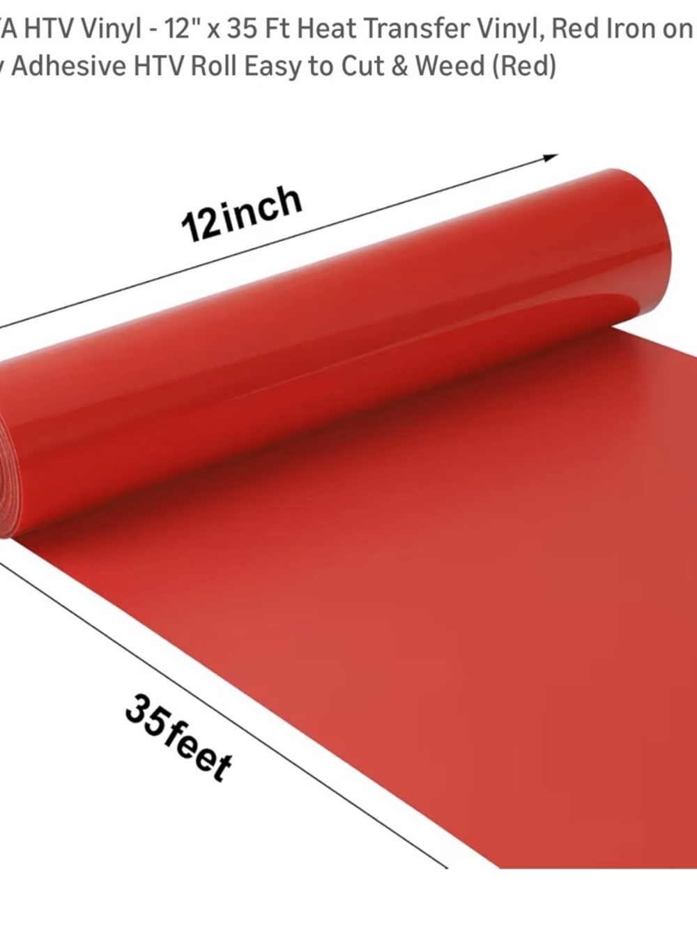 Heat transfer vinyl 12”x35’